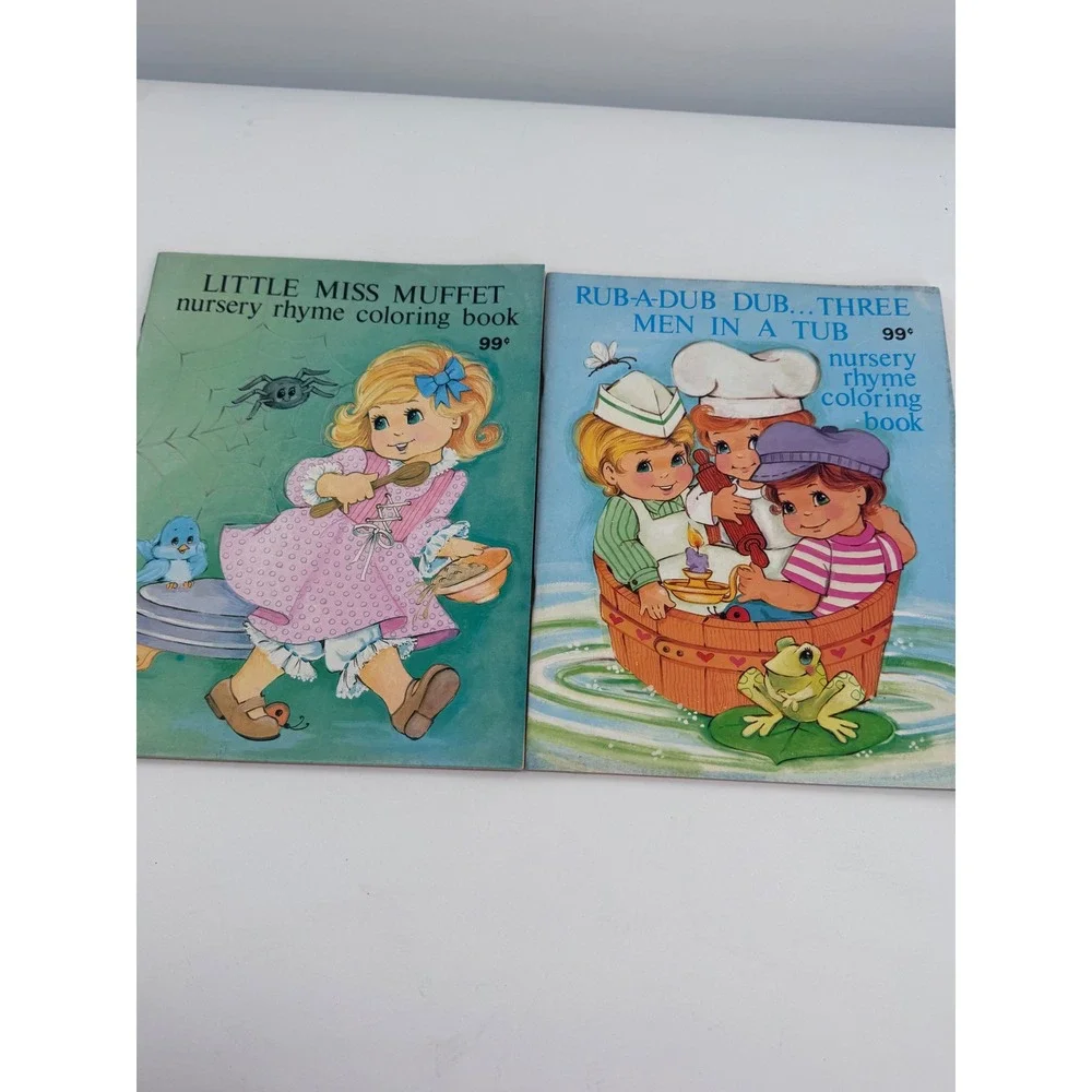 Landoll Merrigold Vintage Coloring Books Kids Activity Books Nursery Rhyme Lot 7
